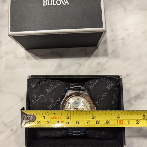 Bulova Women silver and rose gold two tone Watch - Picture 7 of 8